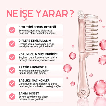 HairGlow™ | Hazneli Saç Masaj ve Serum İletim Tarağı