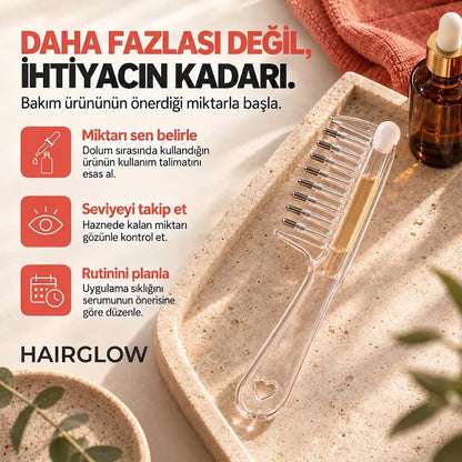 HairGlow™ | Hazneli Saç Masaj ve Serum İletim Tarağı